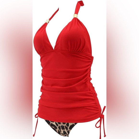 Halter Tankini Bathing Suit - Picture 2 of 4